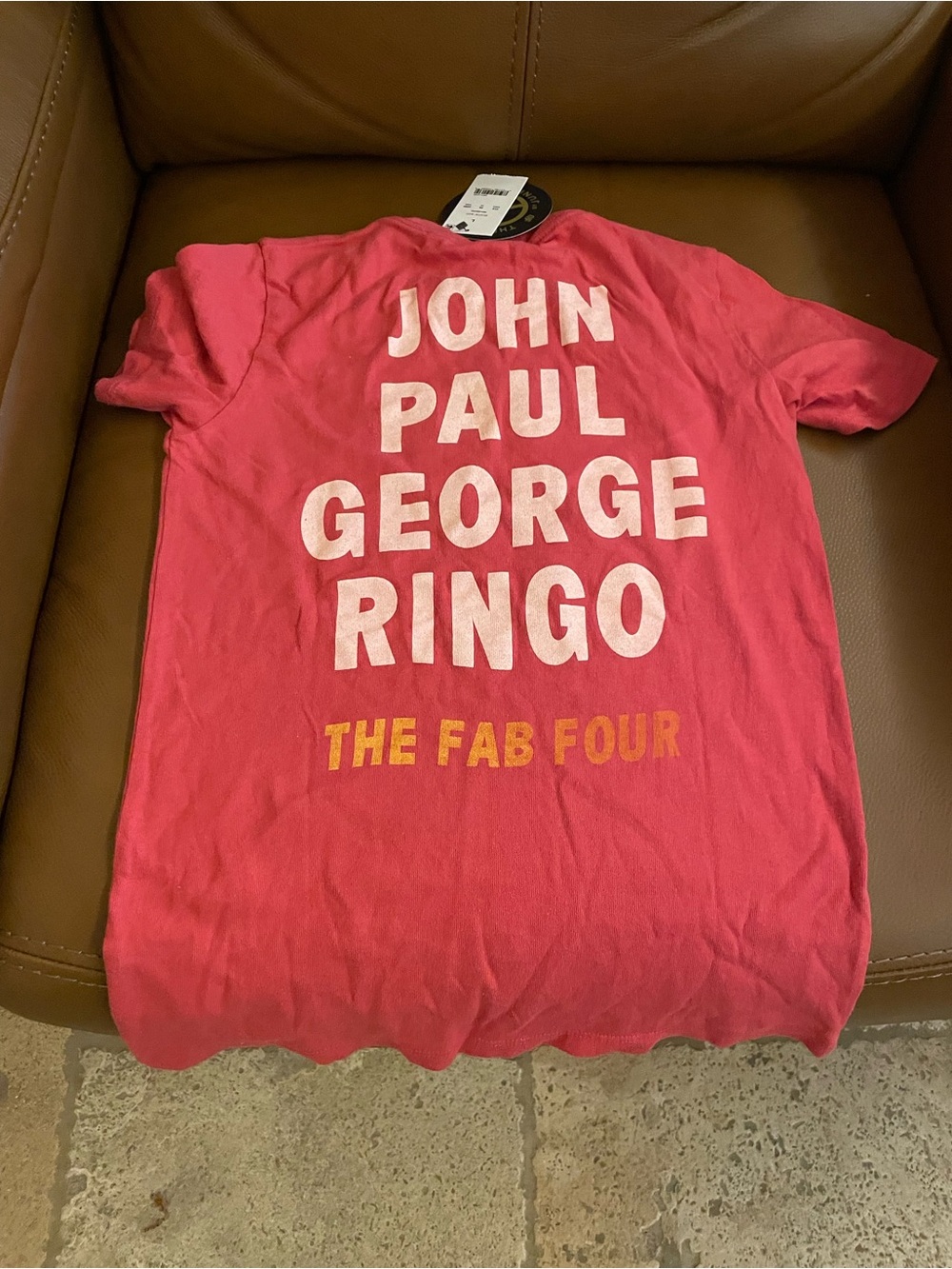 The Beatles Fab Four Graphic Tee - Red Boys Shirt